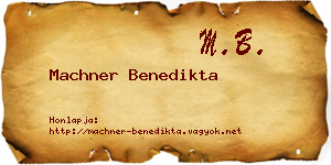 Machner Benedikta névjegykártya